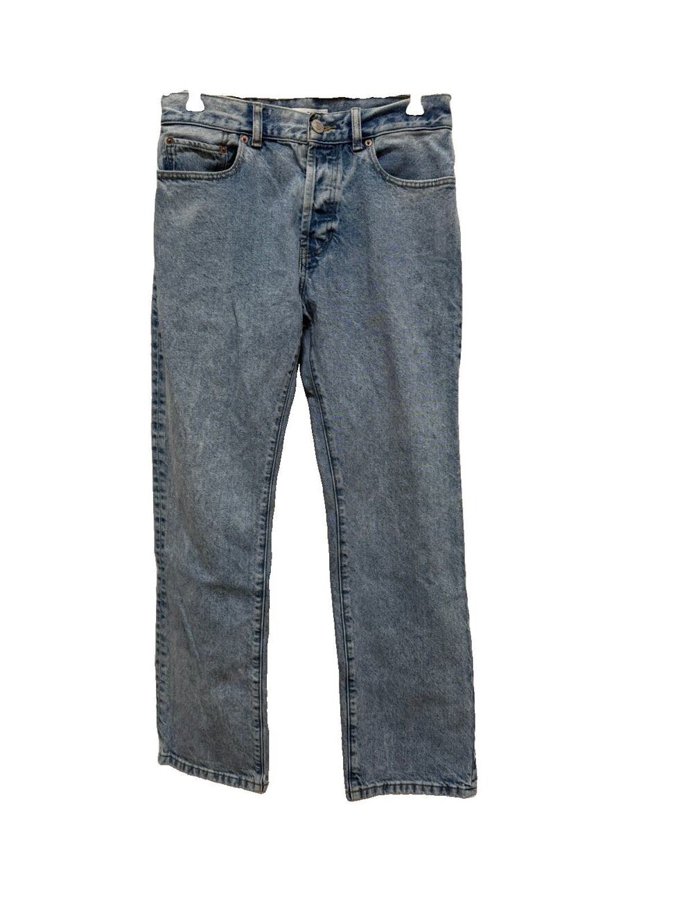 PacSun Black Straight Leg Button Fly Jeans 30x32 -READ Medium Wash Unisex Casual